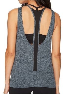 Nike Dri-Fit Cutout Tank Top in Charcoal